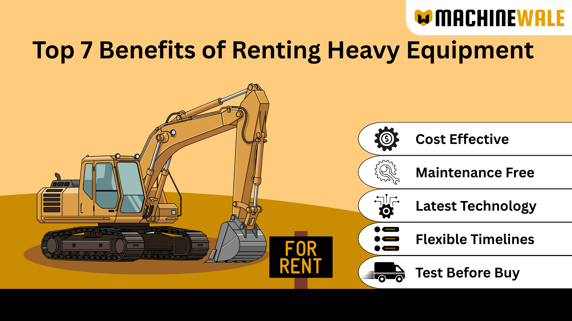 Top 7 benefits of renting construction equipment